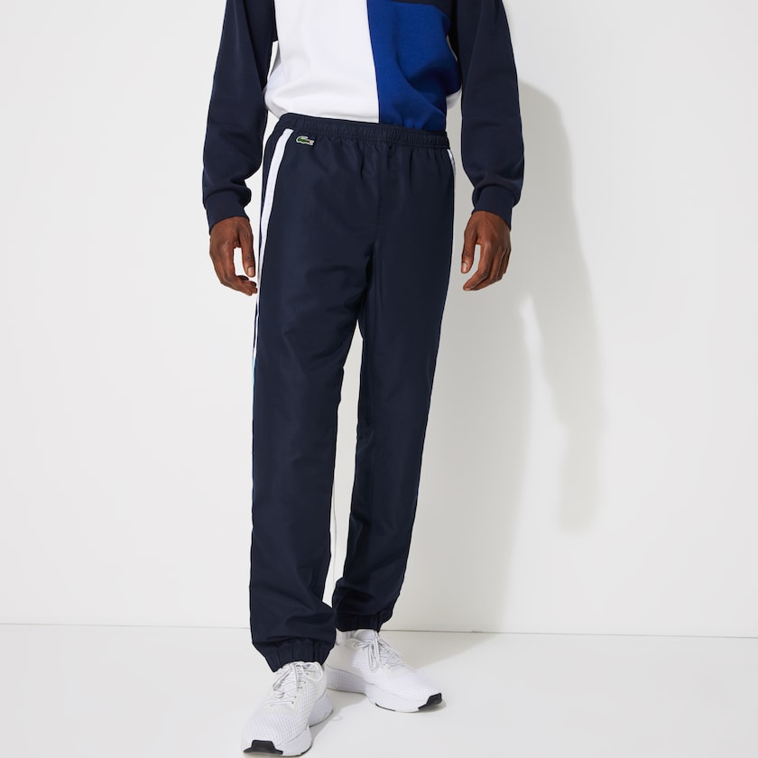 Pantalon Lacoste SPORT Lightweight Color-Block Track Hombre Azul Marino Azules Blancos Turquesa Azul Marino Azules | YU0-02840J1