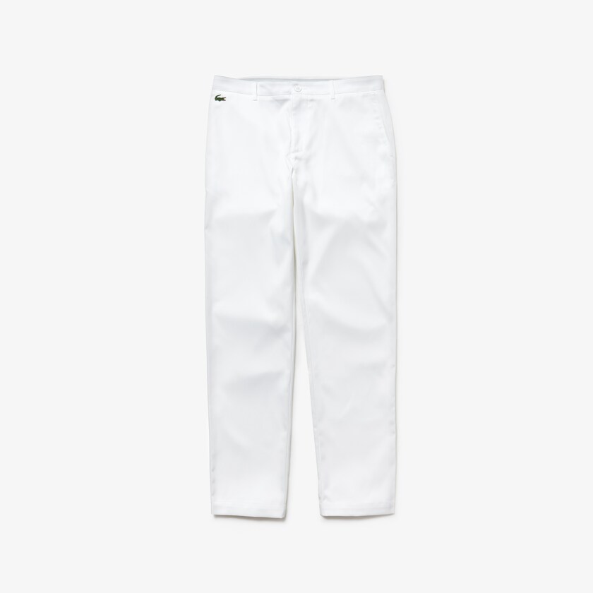 Pantalon Lacoste SPORT Technical Gabardine Golf Chino Hombre Blancos | GW4-08710V4