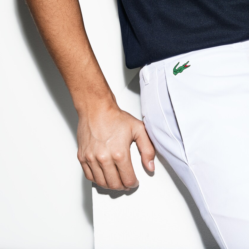 Pantalon Lacoste SPORT Technical Gabardine Golf Chino Hombre Blancos | GW4-08710V4