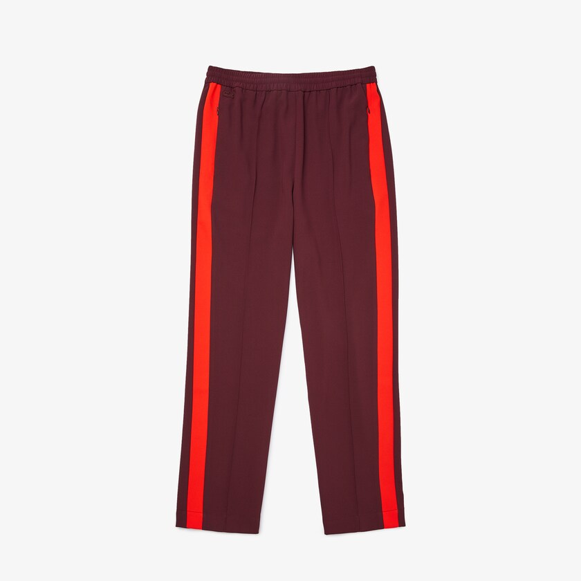 Pantalon Lacoste Side-Stripe Track Mujer Rojos Oscuro Rojos | TW5-81428P4