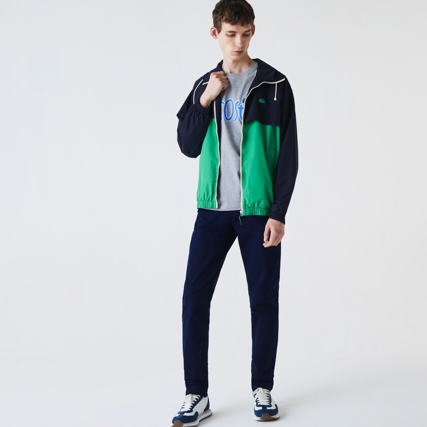 Pantalon Lacoste Hombre Azul Marino Azules Slim Fit Stretch Gabardine Chino XH1-53165X8