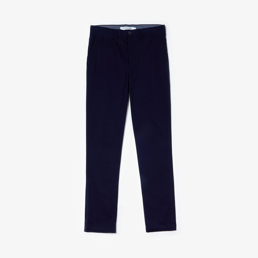 Pantalon Lacoste Hombre Azul Marino Azules Slim Fit Stretch Gabardine Chino XH1-53165X8