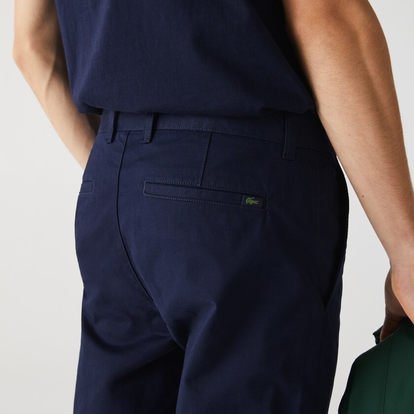 Pantalon Lacoste Hombre Azul Marino Azules Slim Fit Stretch Gabardine Chino XH1-53165X8