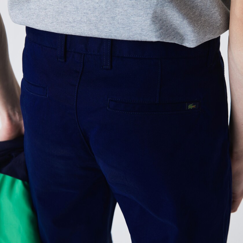 Pantalon Lacoste Hombre Azul Marino Azules Slim Fit Stretch Gabardine Chino XH1-53165X8