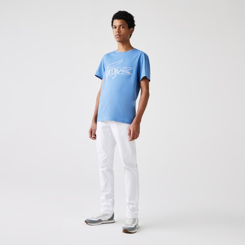 Pantalon Lacoste Slim Fit Stretch Gabardine Chino Hombre Blancos | WM2-09030Y3