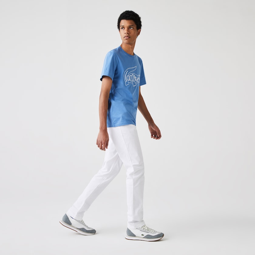 Pantalon Lacoste Slim Fit Stretch Gabardine Chino Hombre Blancos | WM2-09030Y3