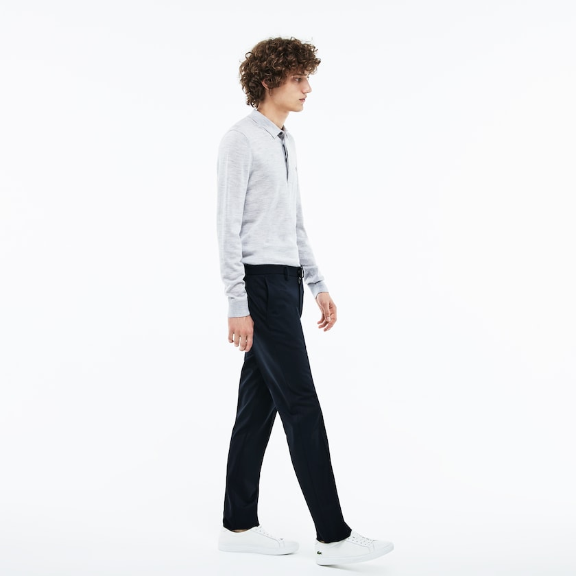 Pantalon Lacoste Slim Fit Stretch Twill Chino Hombre Azul Marino Azules | MW9-42474V2