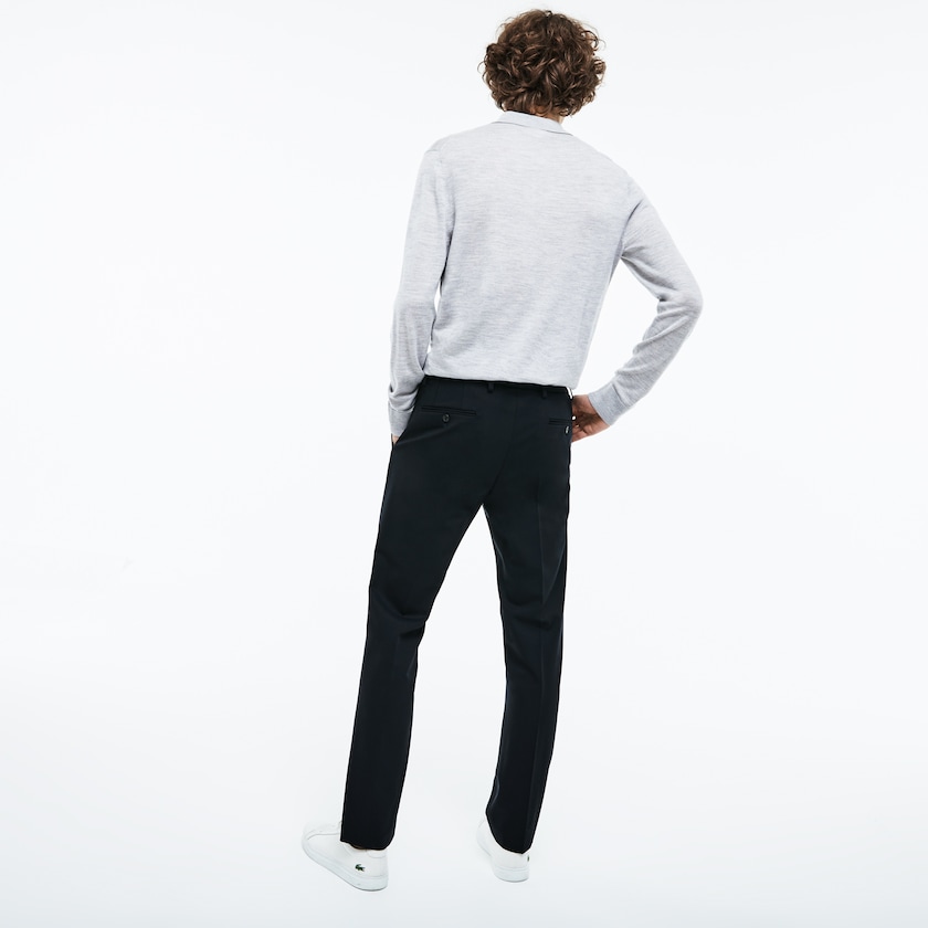 Pantalon Lacoste Slim Fit Stretch Twill Chino Hombre Azul Marino Azules | MW9-42474V2