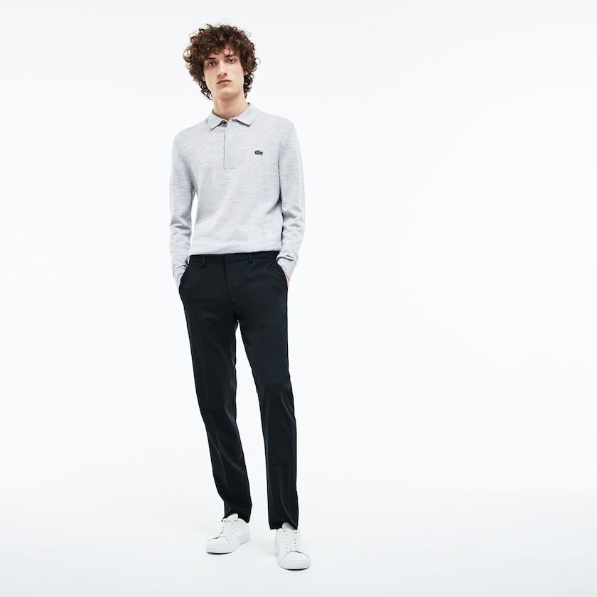 Pantalon Lacoste Slim Fit Stretch Twill Chino Hombre Azul Marino Azules | MW9-42474V2