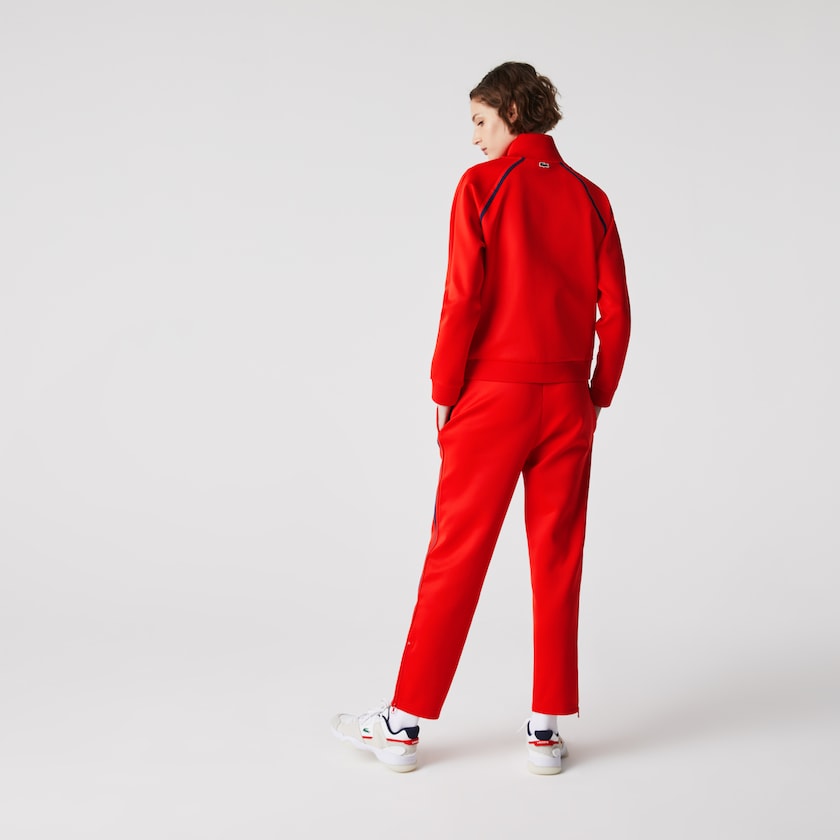 Pantalon Lacoste Straight Cut Contrast Bands Tracksuit Mujer Rojos Azules Rojos | BN3-60946B7