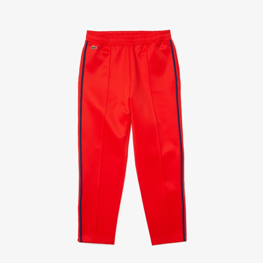 Pantalon Lacoste Straight Cut Contrast Bands Tracksuit Mujer Rojos Azules Rojos | BN3-60946B7