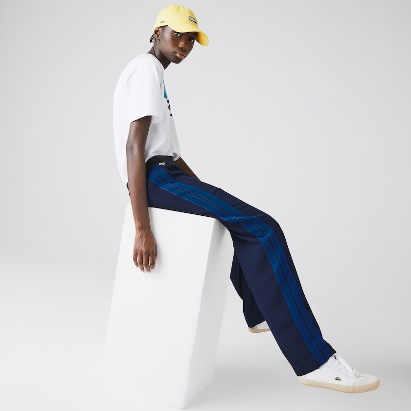 Pantalon Lacoste Twill Flared Mujer Azul Marino Azules Azules | EJ9-11921X9