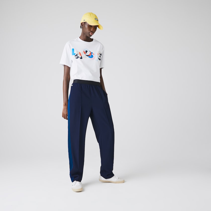 Pantalon Lacoste Twill Flared Mujer Azul Marino Azules Azules | EJ9-11921X9