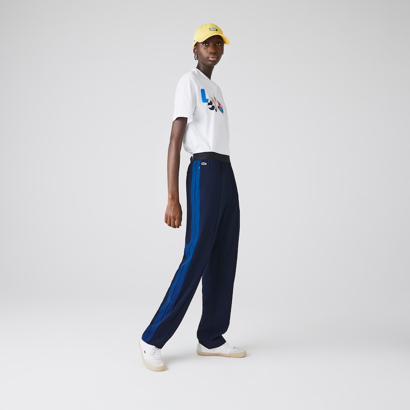 Pantalon Lacoste Twill Flared Mujer Azul Marino Azules Azules | EJ9-11921X9