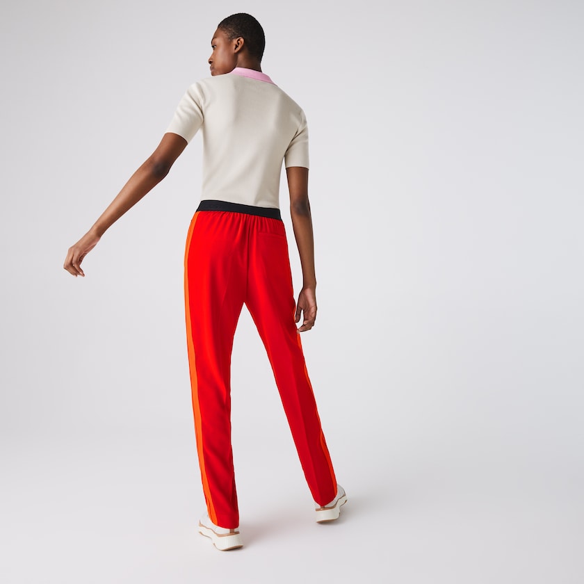 Pantalon Lacoste Twill Flared Mujer Rojos | NJ5-94309S0