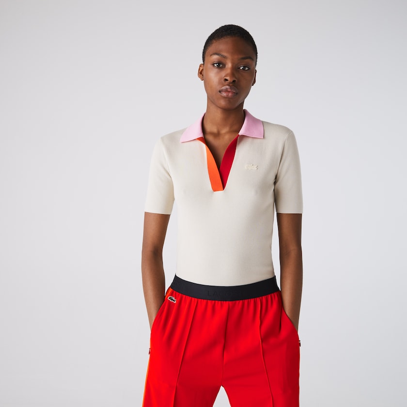 Pantalon Lacoste Twill Flared Mujer Rojos | NJ5-94309S0