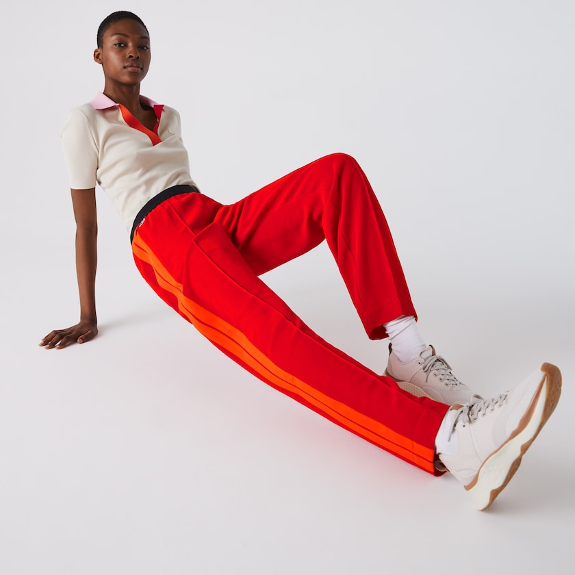 Pantalon Lacoste Twill Flared Mujer Rojos | NJ5-94309S0