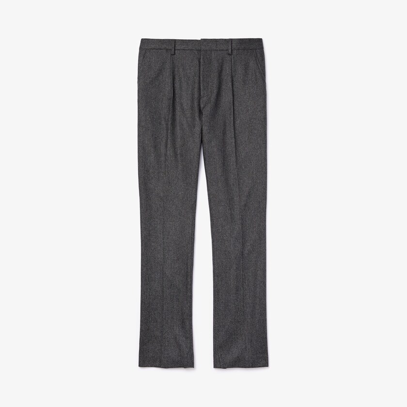 Pantalon Lacoste Virgin Wool And Cashmere Blend Pleated Chino Hombre Grises Grises | ZW2-17051O4