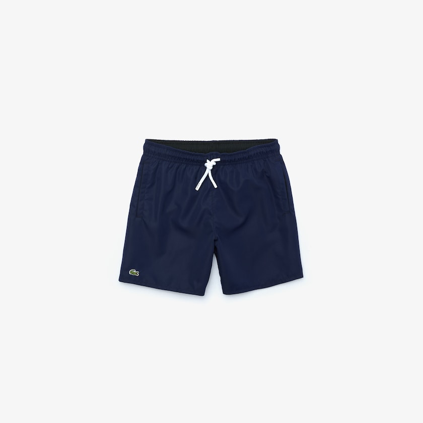 Short Lacoste Niños Azul Marino Azules Negros Classic Swim Trunks NK6-31003R5