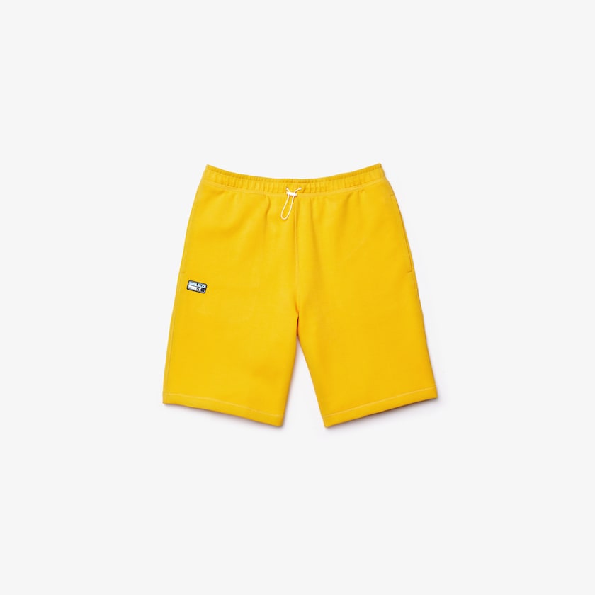 Short Lacoste Cotton Blend Badge Bermuda Hombre Amarillos | XL5-62226P2