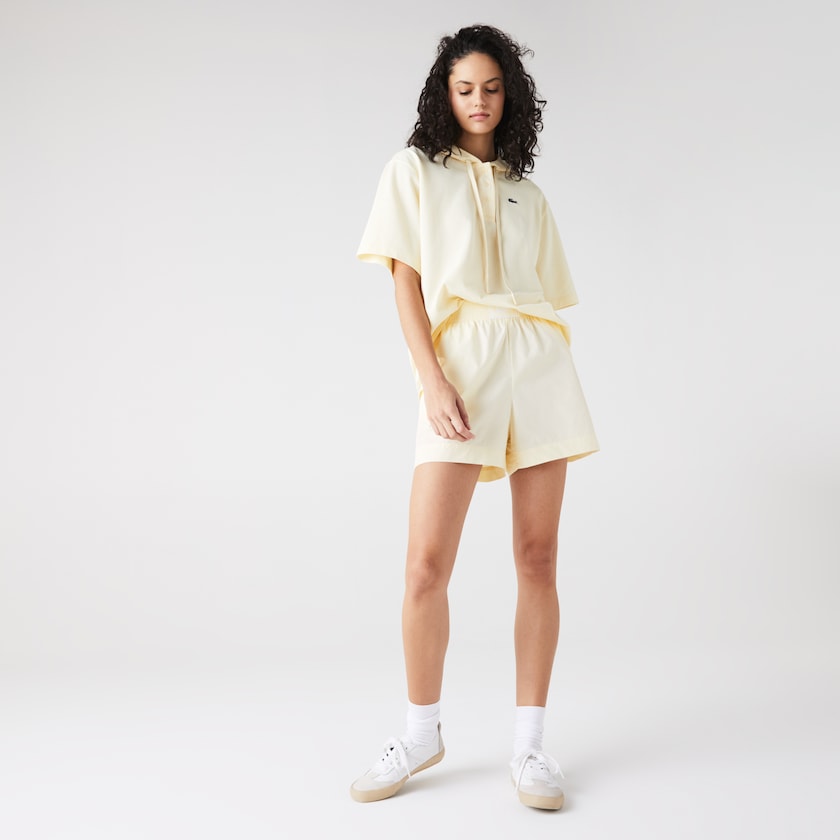 Short Lacoste Light Cotton Poplin Mujer Amarillos | VO3-96049G1