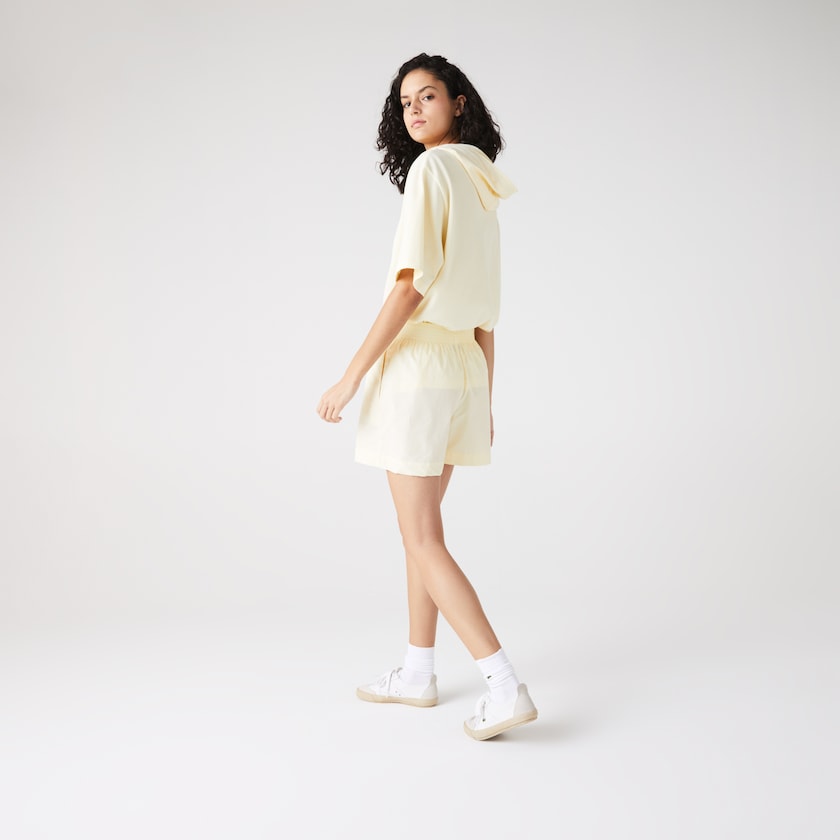 Short Lacoste Light Cotton Poplin Mujer Amarillos | VO3-96049G1