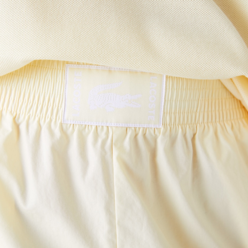 Short Lacoste Light Cotton Poplin Mujer Amarillos | VO3-96049G1
