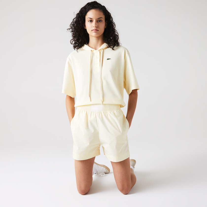 Short Lacoste Light Cotton Poplin Mujer Amarillos | VO3-96049G1
