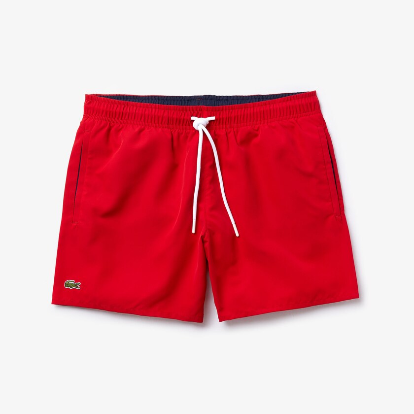 Short Lacoste Light Quick-Dry Swim Hombre Rojos Azul Marino Azules | AL7-73127M4