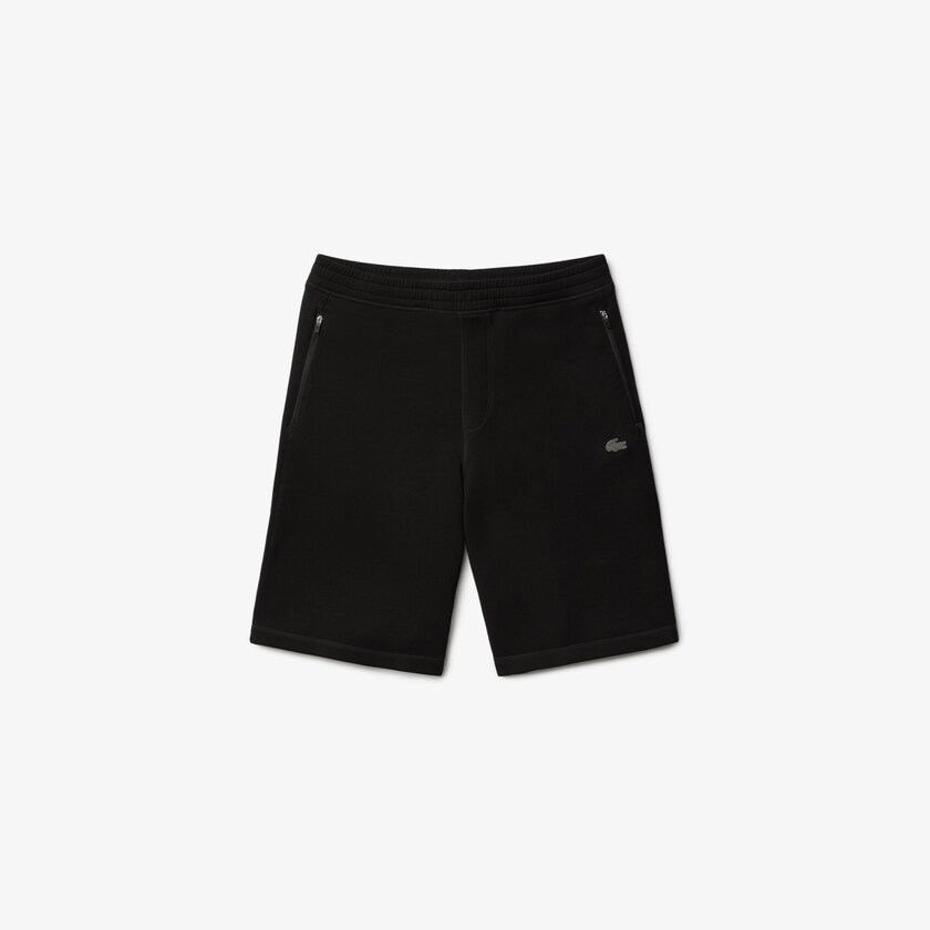 Short Lacoste Motion Stretch Cotton Bermuda Hombre Negros | MY0-18771C5