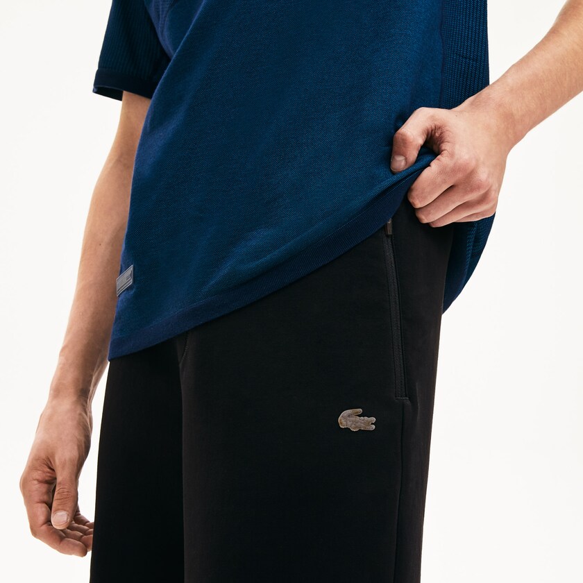 Short Lacoste Motion Stretch Cotton Bermuda Hombre Negros | MY0-18771C5