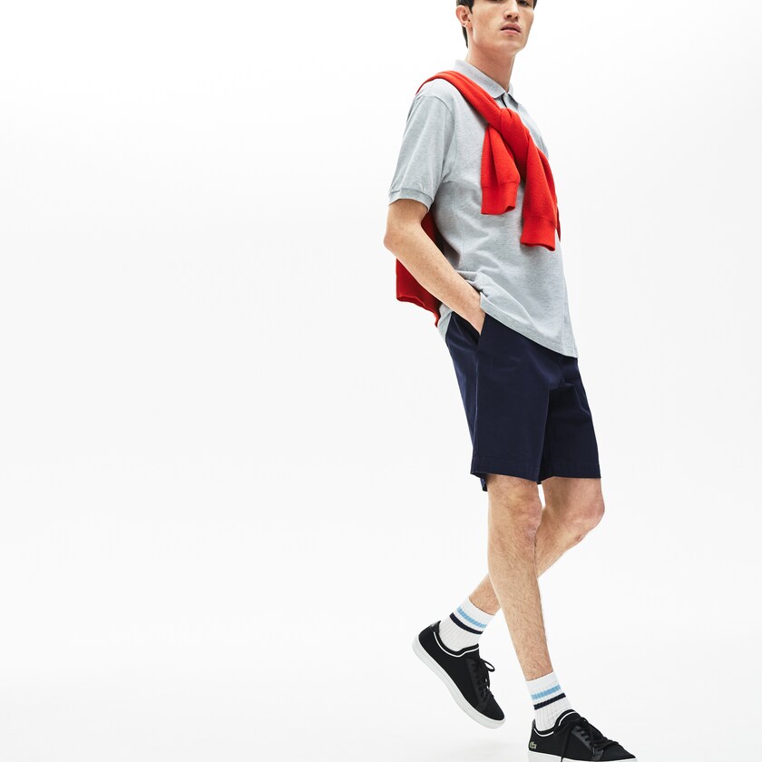 Short Lacoste Regular Fit Cotton Gabardine Bermuda Hombre Azul Marino Azules | PW3-09860I4