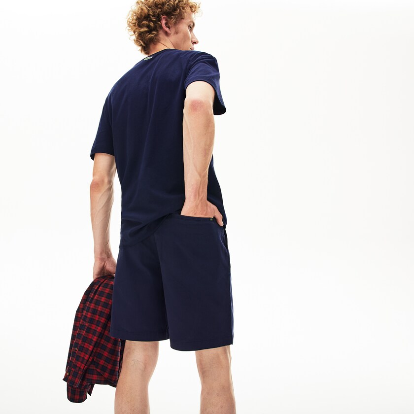 Short Lacoste Regular Fit Cotton Gabardine Bermuda Hombre Azul Marino Azules | PW3-09860I4