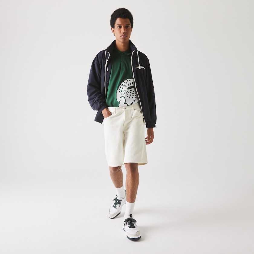 Short Lacoste Regular Fit Five-Pocket Denim Hombre Blancos | TY8-73127G3