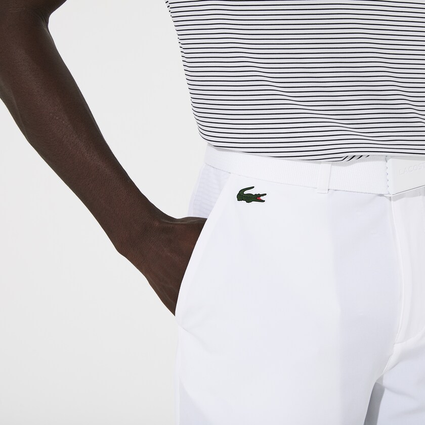 Short Lacoste SPORT Breathable Stretch Golf Bermudas Hombre Blancos | FS4-57475D2