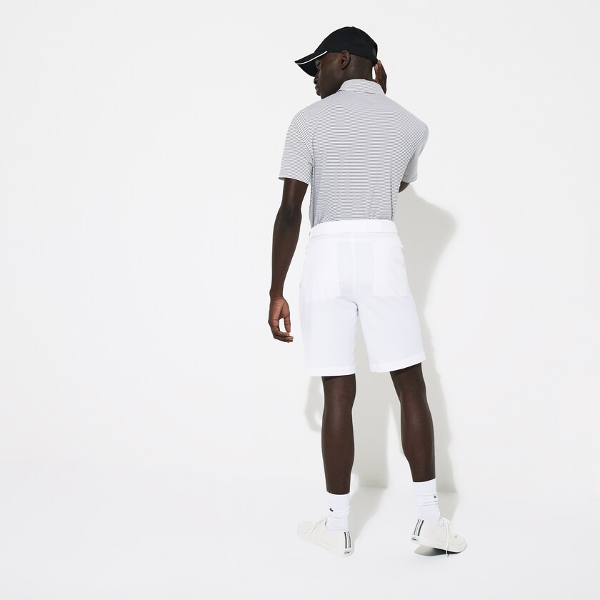 Short Lacoste SPORT Breathable Stretch Golf Bermudas Hombre Blancos | FS4-57475D2