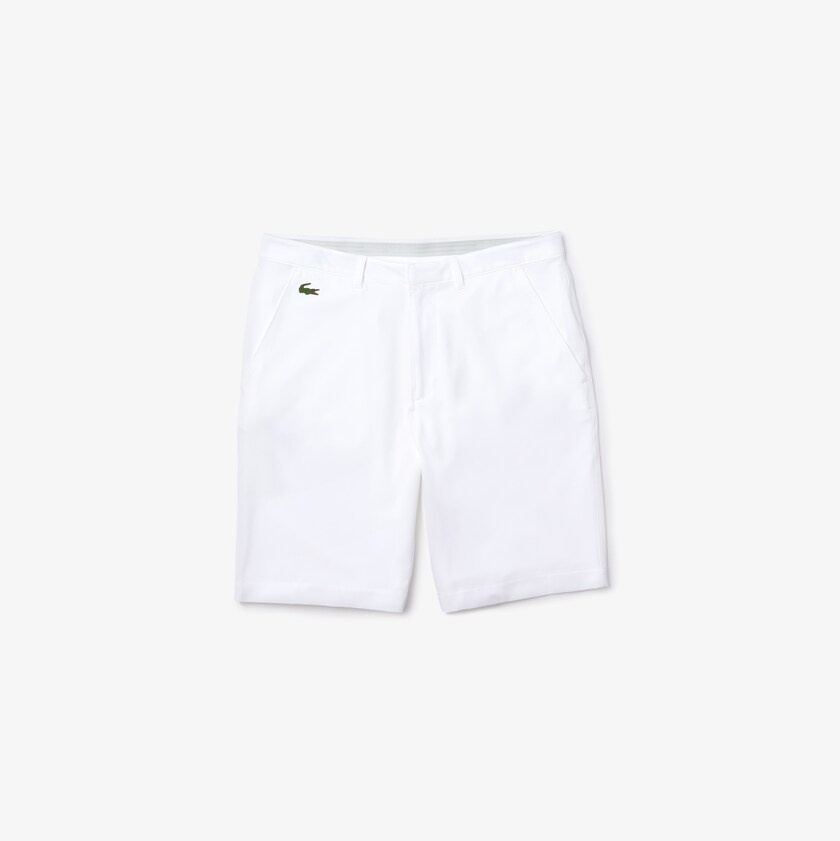 Short Lacoste SPORT Breathable Stretch Golf Bermudas Hombre Blancos | FS4-57475D2