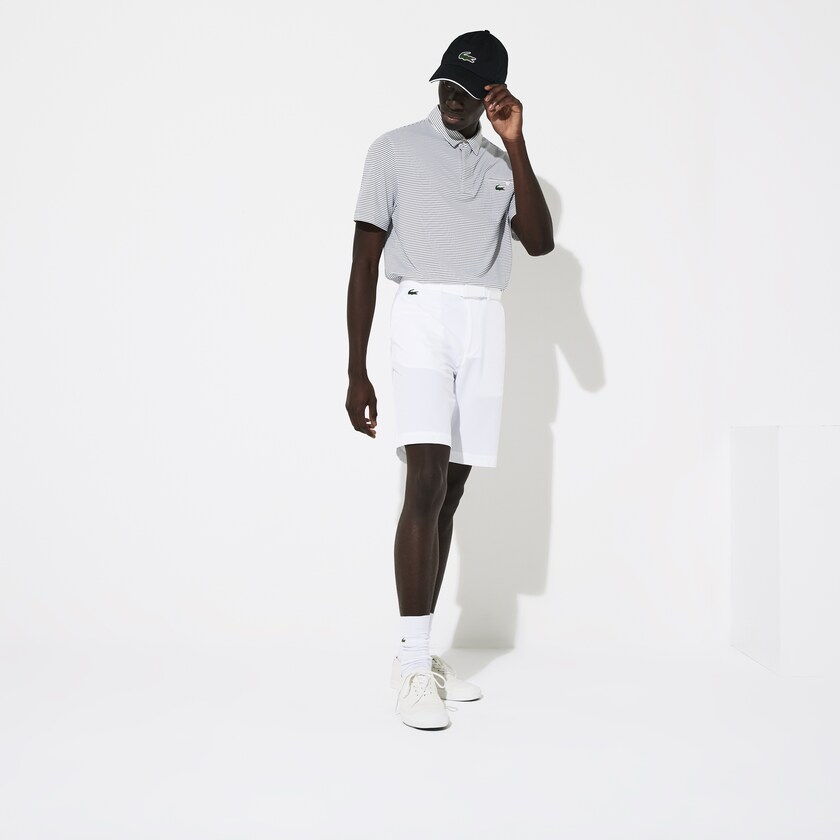 Short Lacoste SPORT Breathable Stretch Golf Bermudas Hombre Blancos | FS4-57475D2