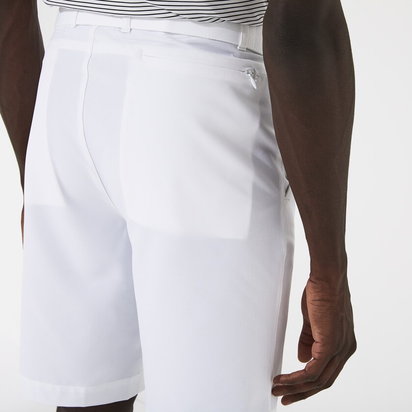 Short Lacoste SPORT Breathable Stretch Golf Bermudas Hombre Blancos | FS4-57475D2