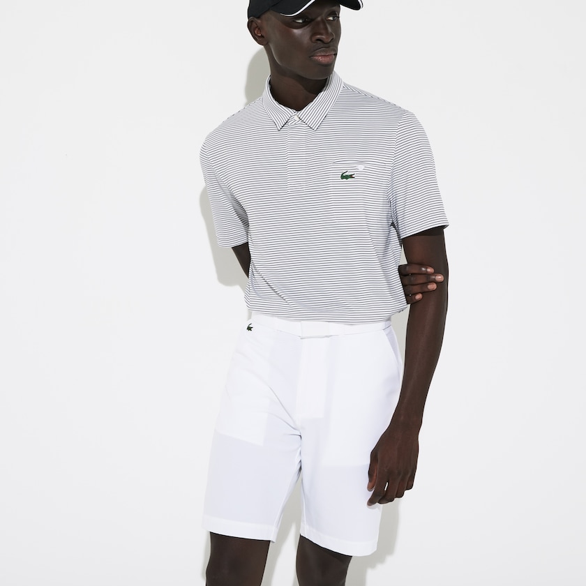 Short Lacoste SPORT Breathable Stretch Golf Bermudas Hombre Blancos | FS4-57475D2