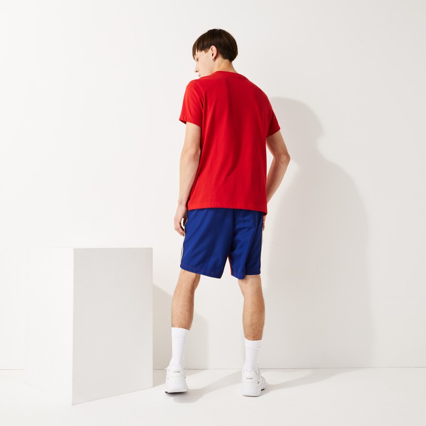 Short Lacoste SPORT Contrast Band Two-Tone Lightweight Hombre Rojos Azules | KP1-35203V8