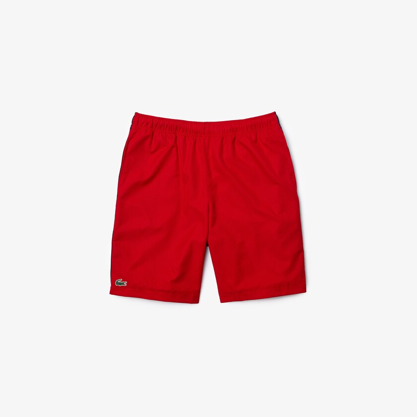Short Lacoste SPORT Contrast Band Two-Tone Lightweight Hombre Rojos Azules | KP1-35203V8