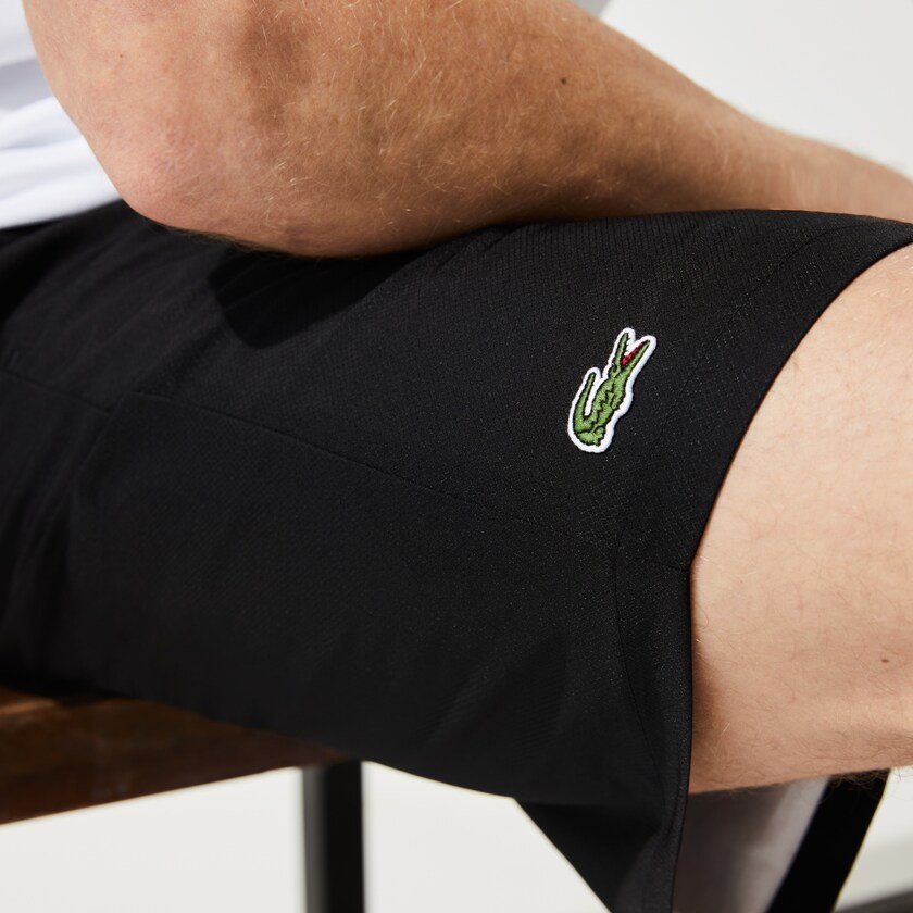Short Lacoste SPORT Tennis Hombre Negros | OP0-37273V9