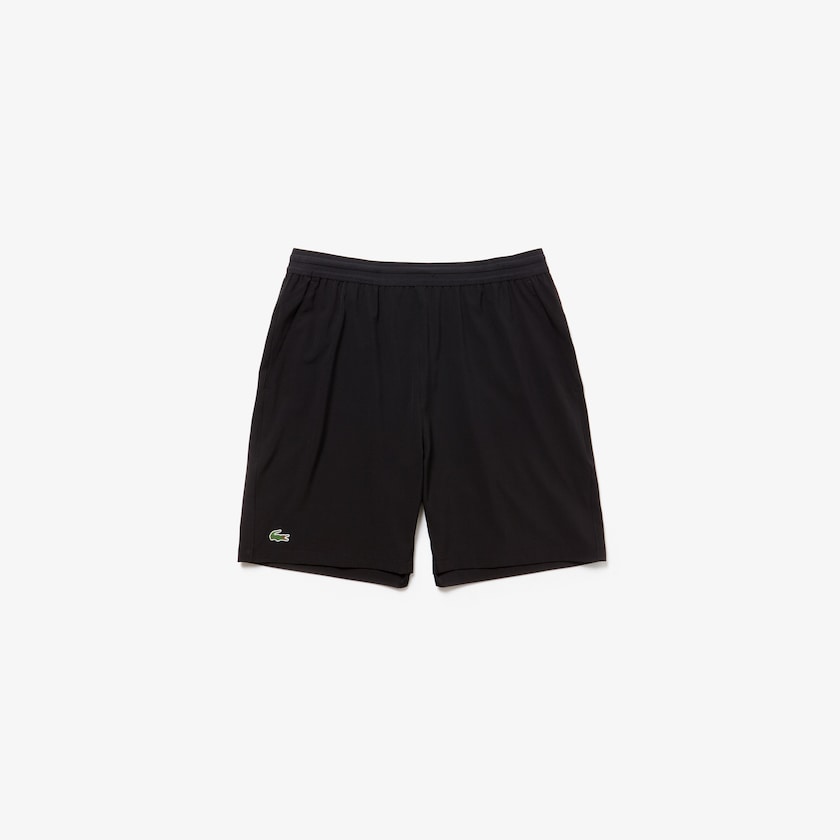 Short Lacoste SPORT Tennis Stretch Hombre Negros | OW7-10351K8