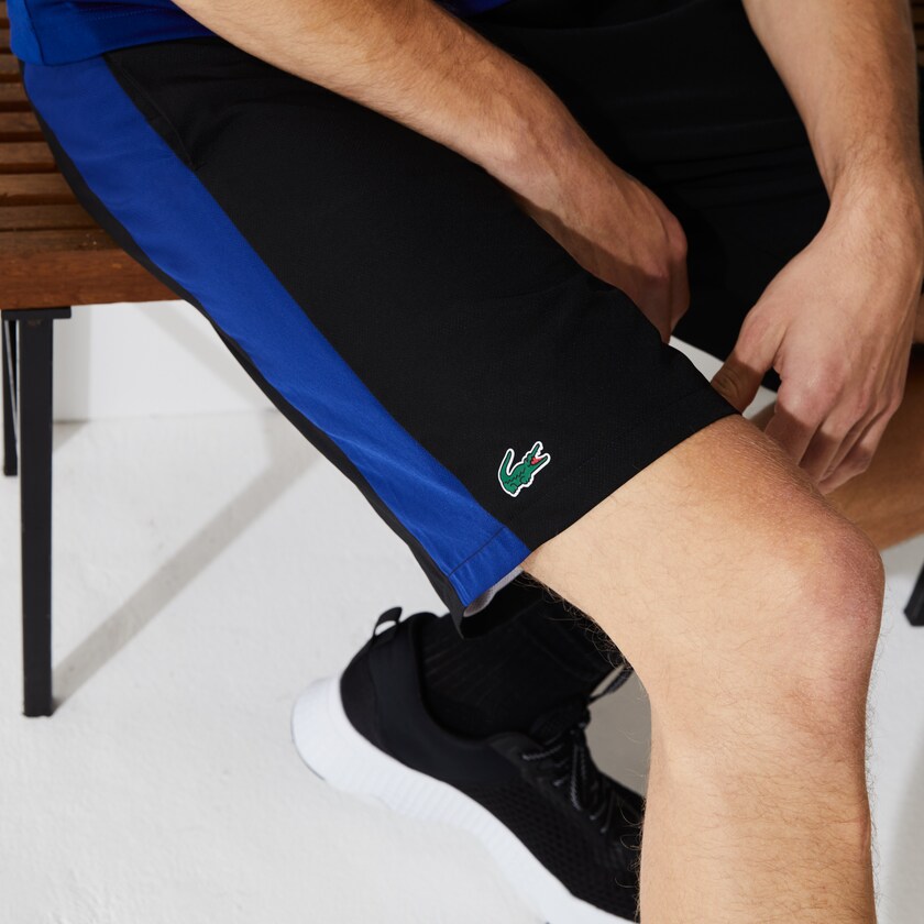 Short Lacoste SPORT Two-Ply Colorblock Tennis Hombre Negros Azules Blancos Azules | SG5-42484H3