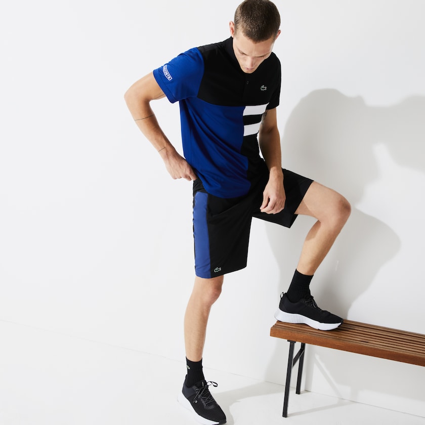 Short Lacoste SPORT Two-Ply Colorblock Tennis Hombre Negros Azules Blancos Azules | SG5-42484H3