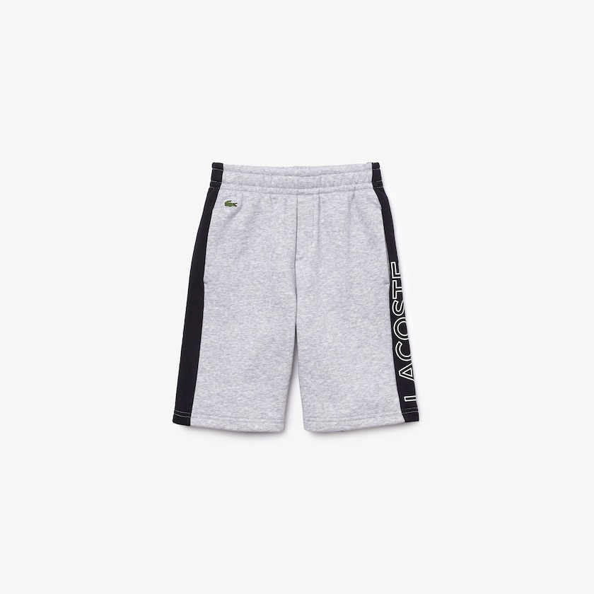 Short Lacoste Niños Grises Azul Marino Azules Blancos SPORT Two-Tone Fleece FD0-42234G2