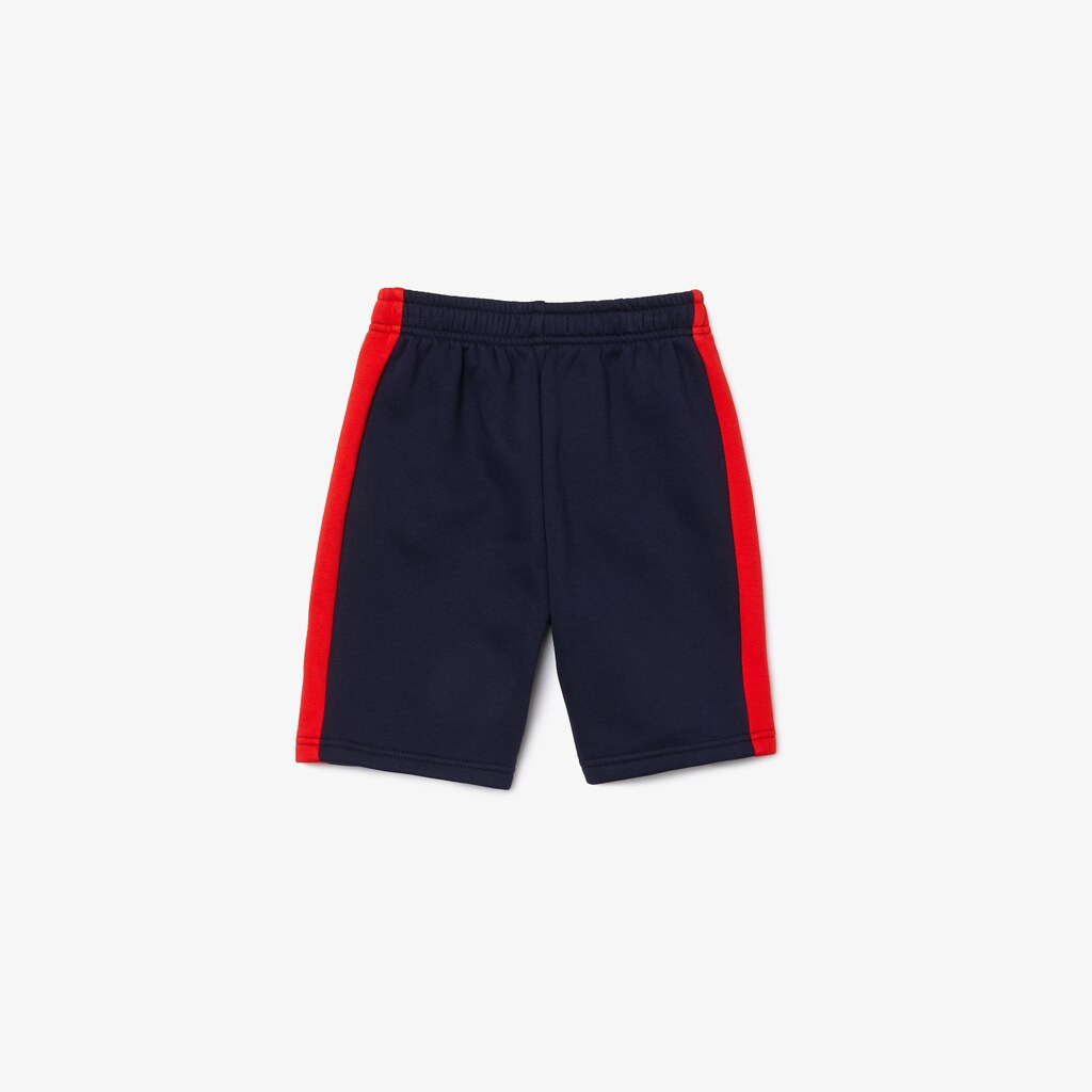 Short Lacoste Niños Azul Marino Azules Rojos Two-Tone Fleece JN0-05670Q4