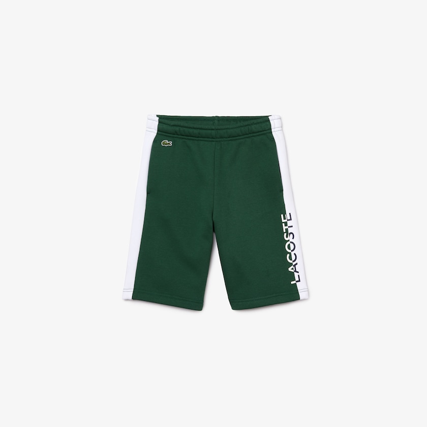 Short Lacoste Niños Verdes Blancos Two-Tone Fleece AM4-30073S6