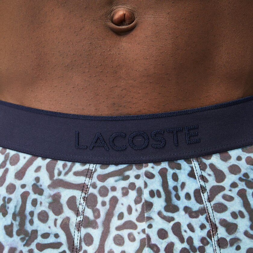 Short Lacoste x National Geographic Polyester Trunk Hombre Blancos | WR1-55745H6